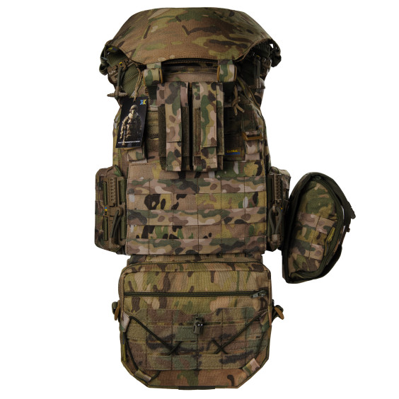 Плитоноска жіноча Warmor gen.3 FL MAX (for Ladies) (без плит). З максимальним набором підсумків, захистом шиї по 1 класу ДСТУ. Мультикам.