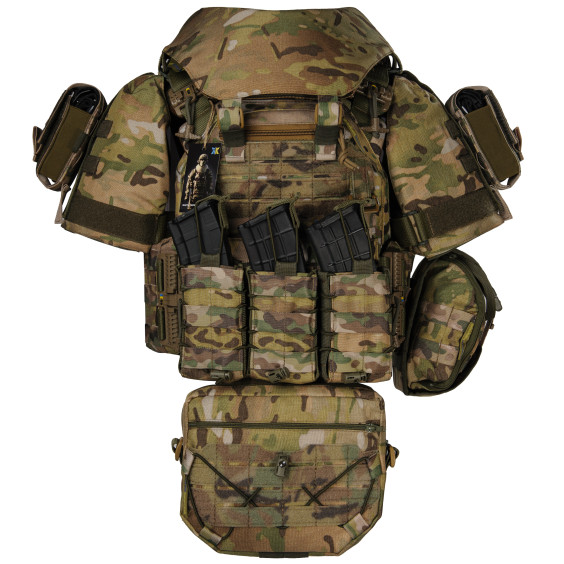 Плитоноска жіноча Warmor gen.3 FL MAX (for Ladies) (без плит). З максимальним набором підсумків, захистом шиї та плечей по 1 класу ДСТУ. Мультикам.