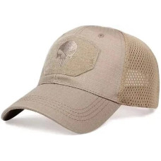 Кепка тактична "Punisher" Rip-Stop Black (чорна) з сіткою