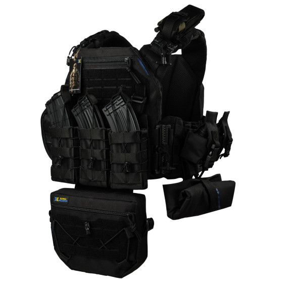 Базовий набір індивідуального захисту: шолом + плитоноска з набором підсумків + комплект плит 6 кл. ДСТУ