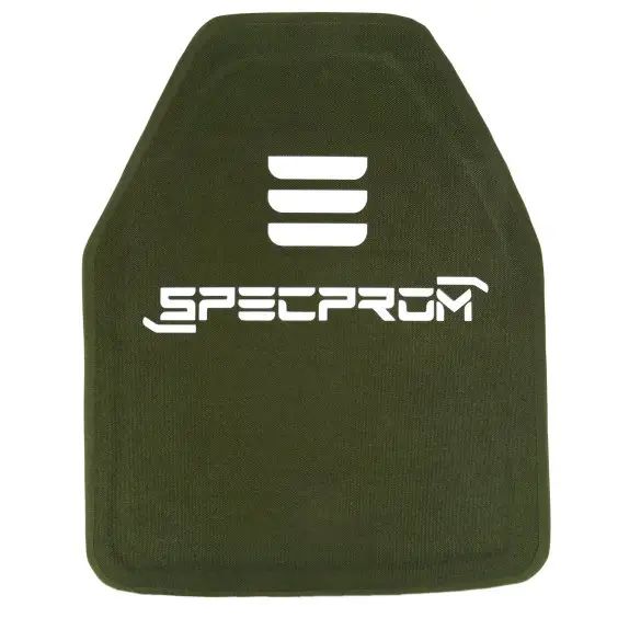 Пара Керамических бронеплит 6 класса. SPECPROM Вес 2,8 кг. Размер 25 на 30 см. Олива. Комплект – 2 ш
